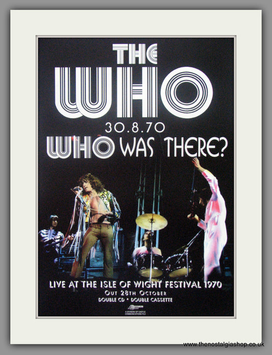 Who (The) Isle of Wight 1970. 1996 Original Advert (ref AD51416)
