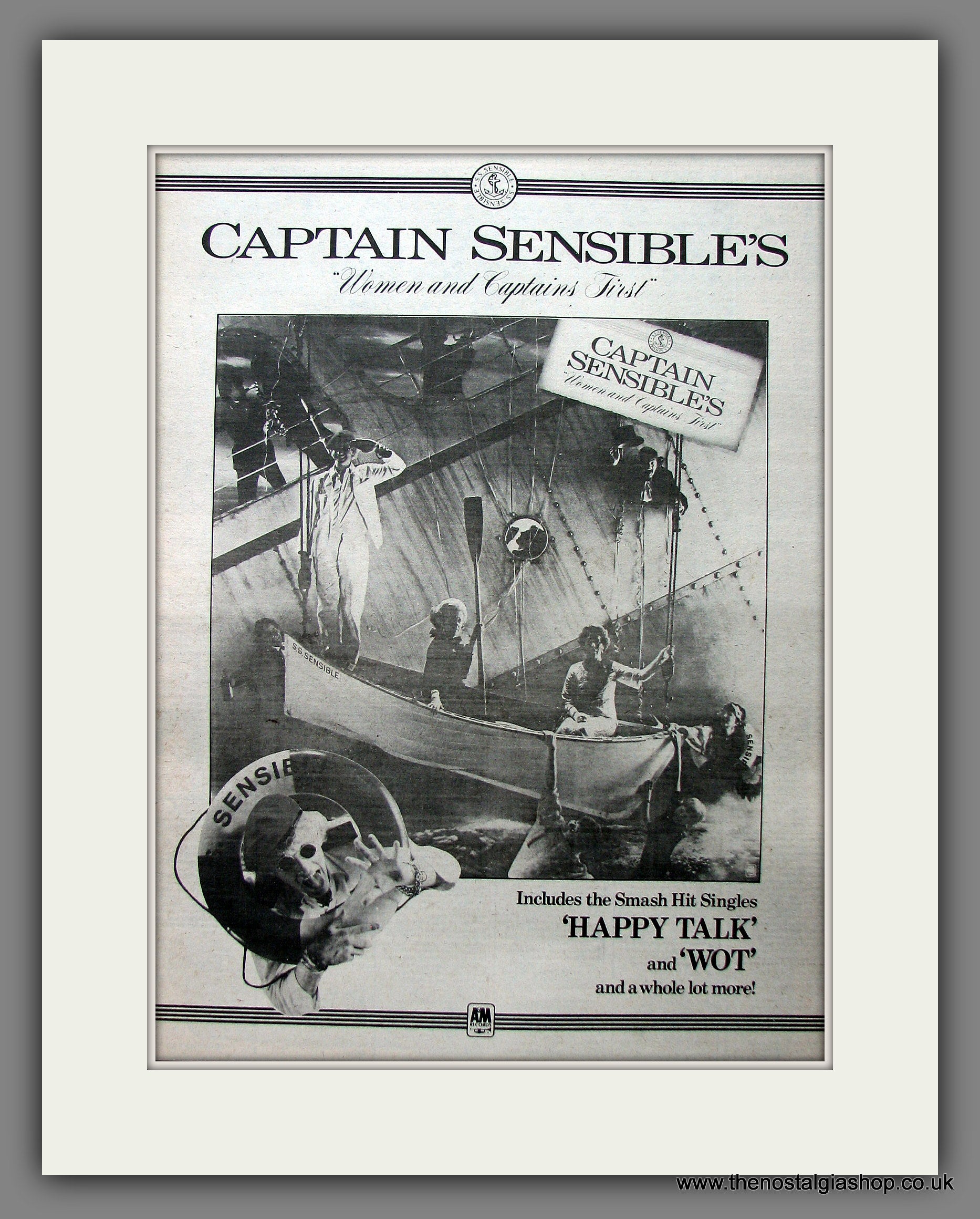 Captain Sensible's Women And Captains First. Original Advert 1982 (ref