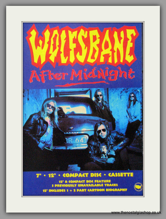 Wolfsbane. After Midnight. 1992 Original Advert (ref AD51429)