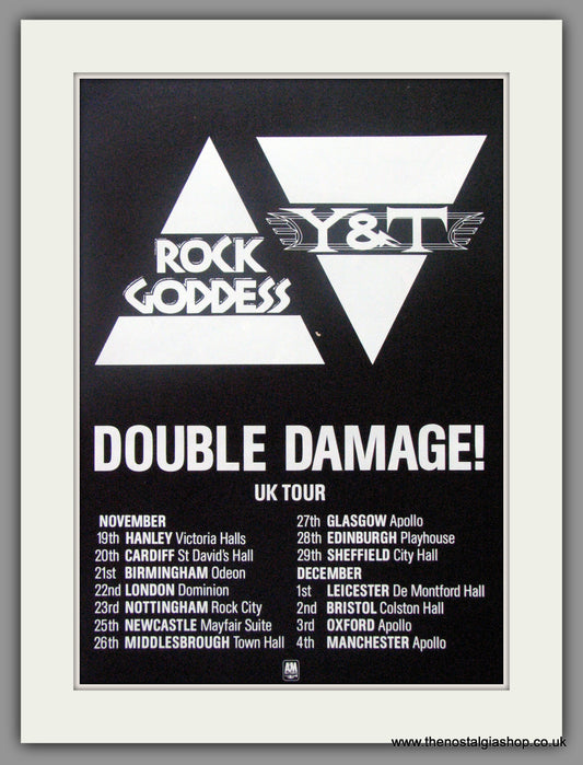 Y & T on Tour with Rock Goddess. 1983 Original Advert (ref AD51508)