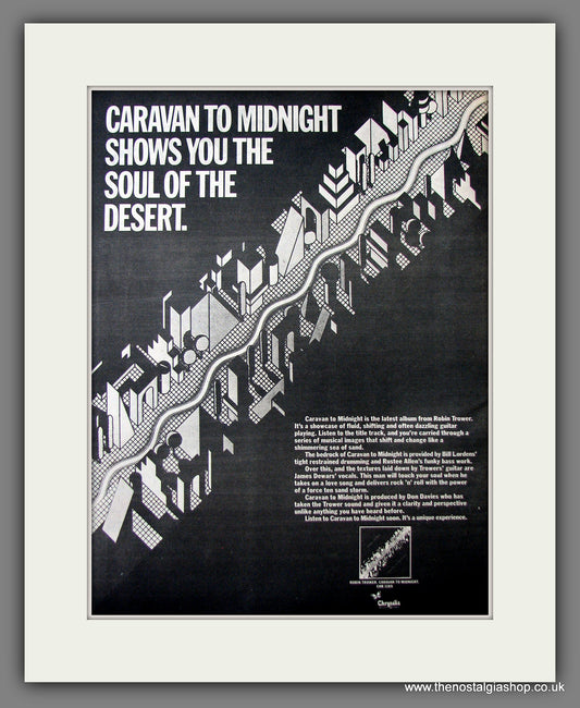 Robin Trower Caravan To Midnight. Original Advert 1978 (ref AD13587)