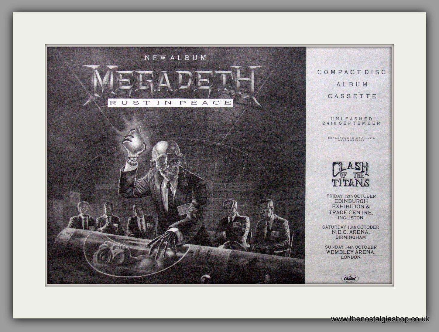 Megadeth. Rust in Peace. 1990 Original Advert (ref AD50839)