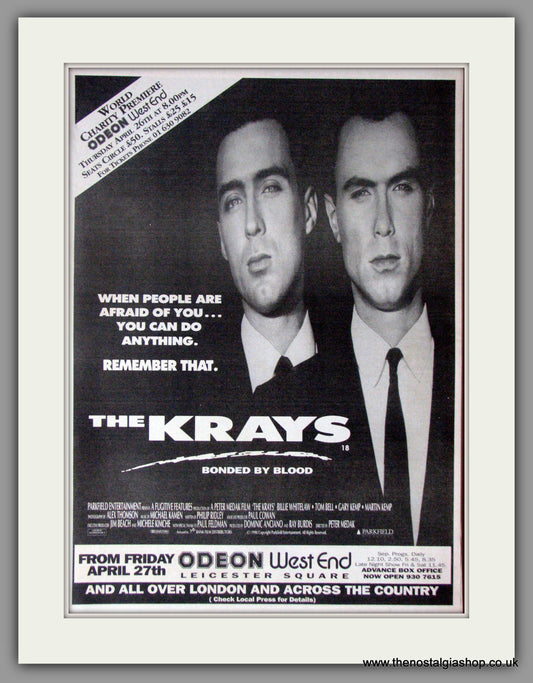 The Krays. Vintage Advert 1990 (ref AD11192)