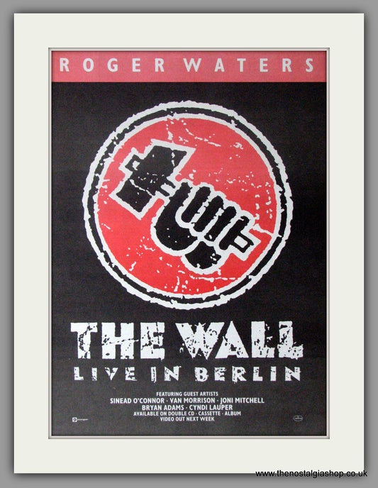 Roger Waters. The Wall.  Original Vintage Advert 1990 (ref AD11197)