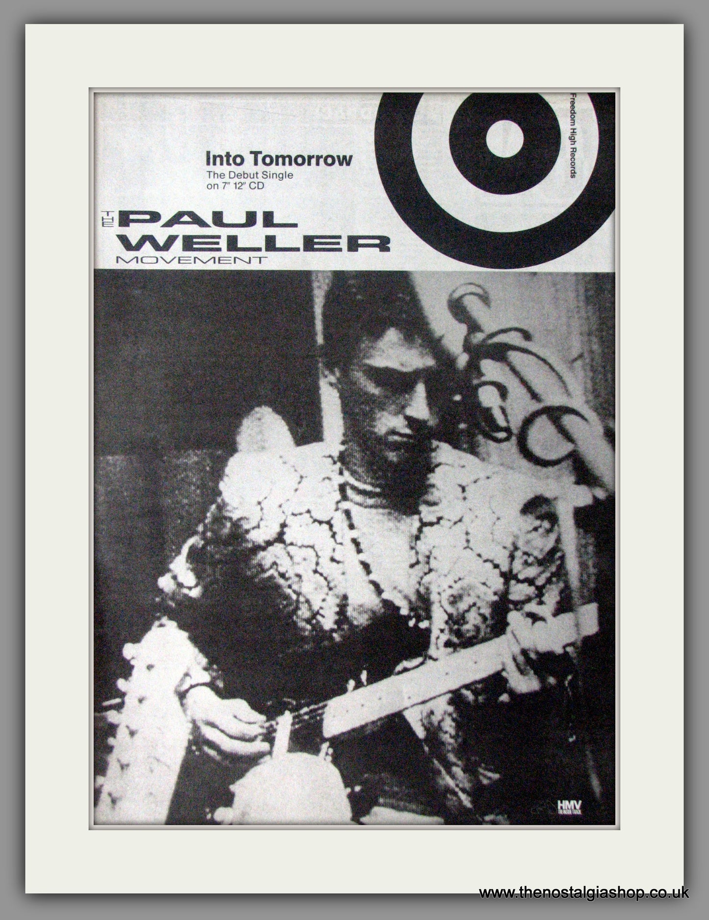 Paul Weller Movement. Debut Single. Vintage Advert 1991 (ref AD11199)