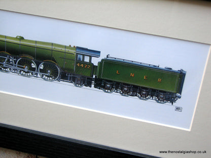 Flying Scotsman No. 4472. Framed Railway Print.