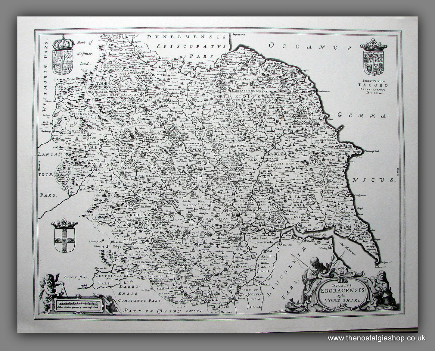 Yorkshire Vintage Map.