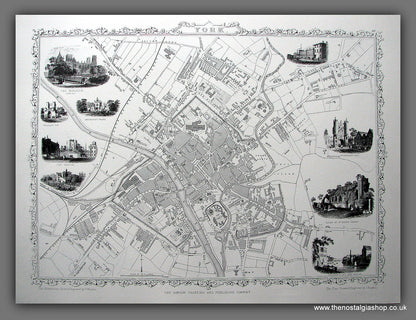 York City centre vintage illustration