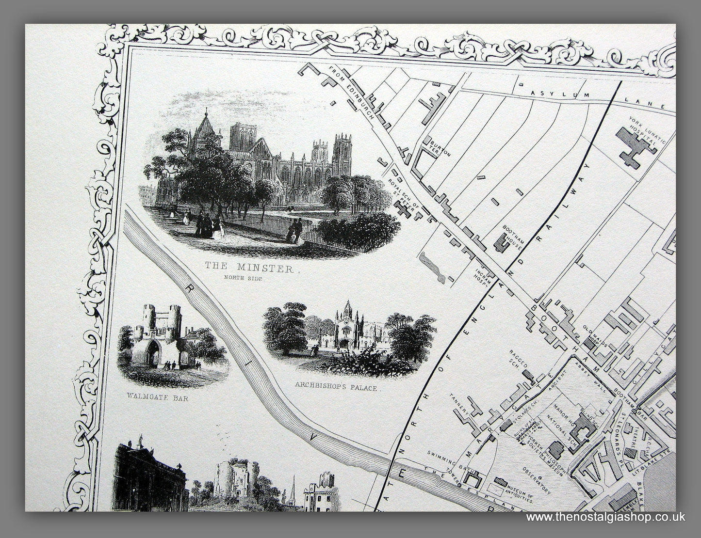 York City centre vintage illustration