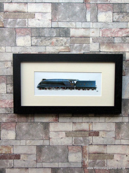 A4 Pacific Mallard No. 4468. Framed Railway Print.