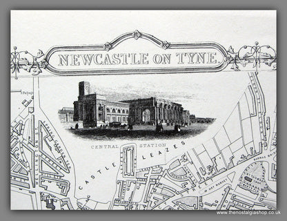 Newcastle on Tyne  Vintage illustration
