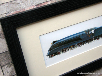 A4 Pacific Mallard No. 4468. Framed Railway Print.