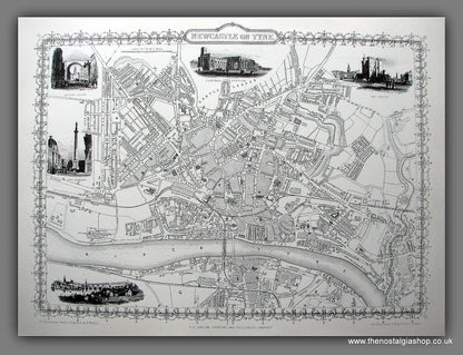 Newcastle on Tyne  Vintage illustration
