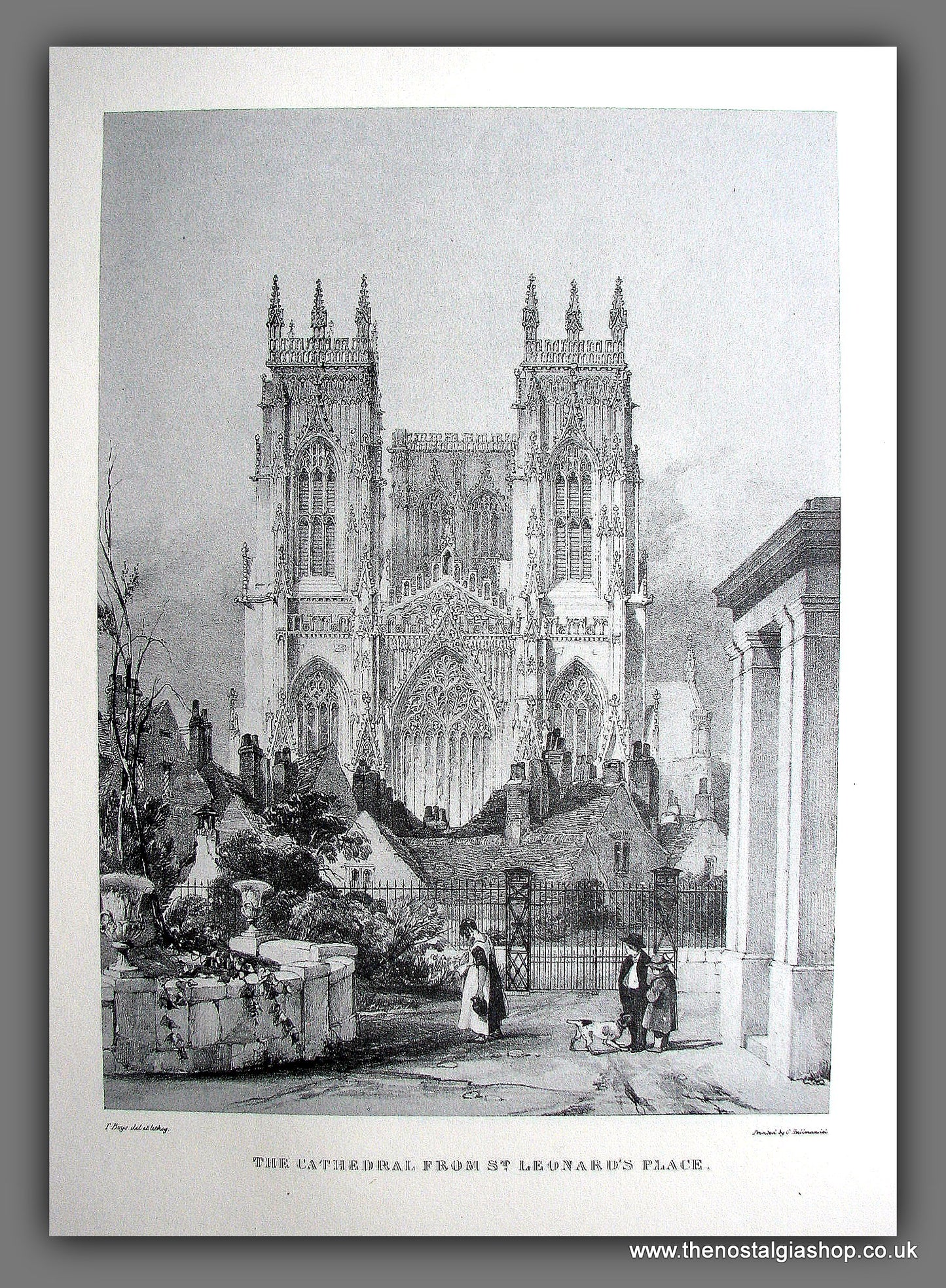 York Cathedral vintage illustration