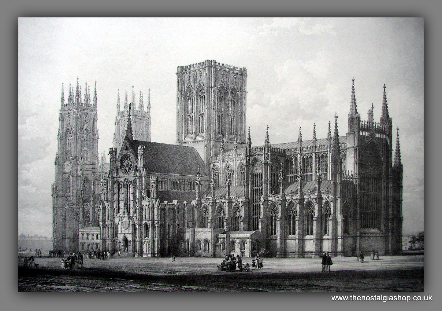York Cathedral S.E. View, vintage illustration