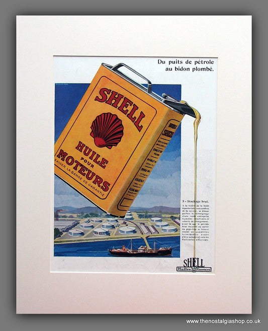 Shell Motor Oil. Original French Advert 1930 (ref AD116M)