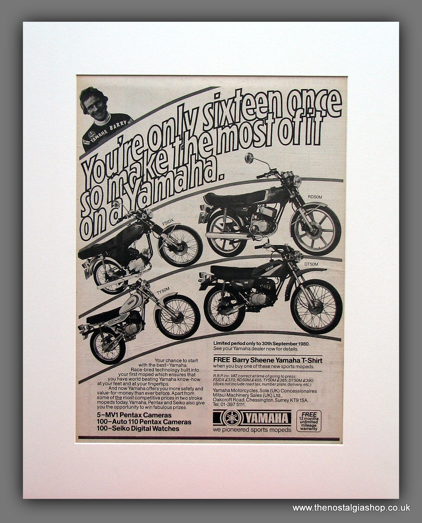 Yamaha Barry Sheen Original Advert 1980 (ref AD117M)