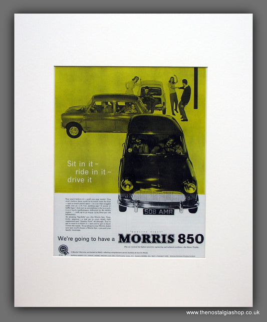Morris 850. (Mini) Original Advert 1960 (ref AD112M)