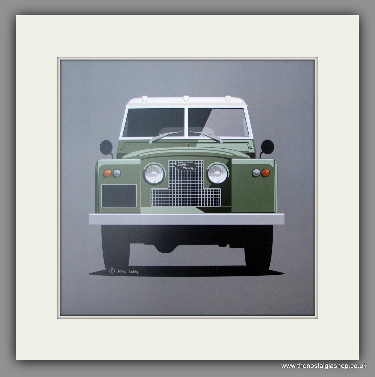 Land Rover Series I. Mounted print.