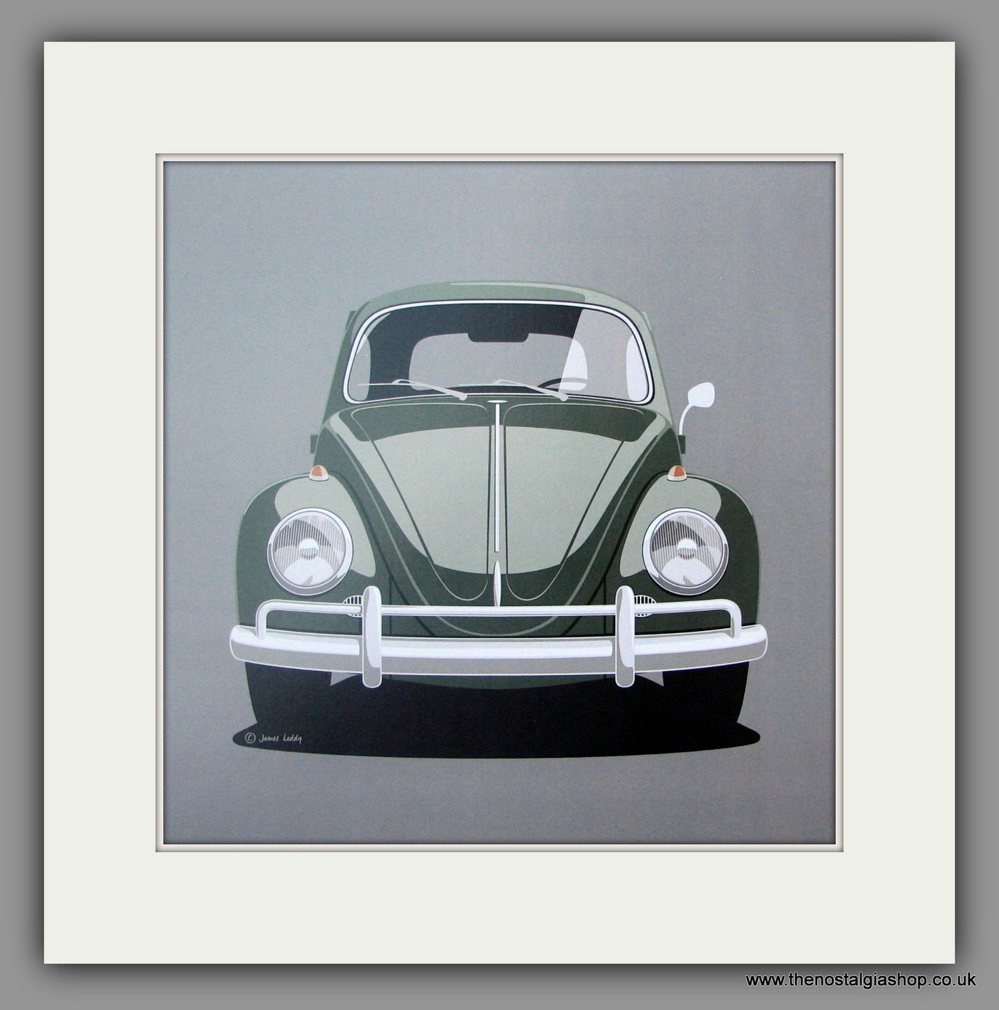 VW Beetle. Mounted print.