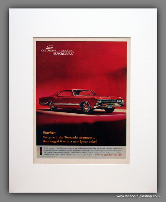 Oldsmobile Starfire. Original Advert 1966 (ref AD126M)