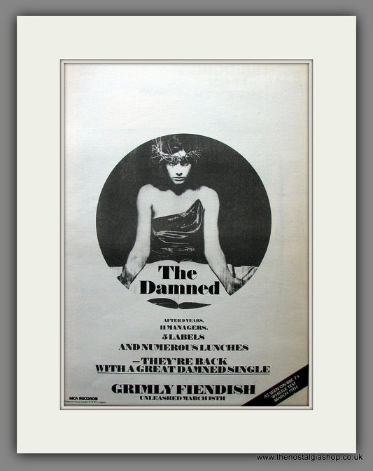 Damned (The) Grimly Fiendish. Original Advert 1985 (ref AD13531)