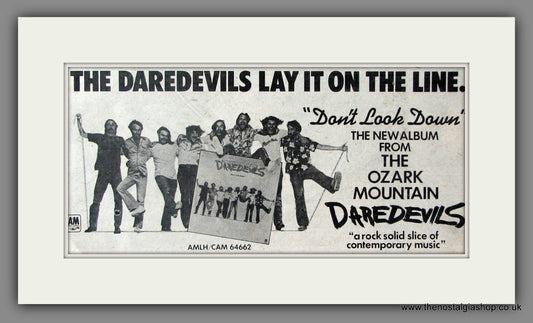 Ozark Mountain Daredevils. Don't Look Down. Vintage Advert 1977 (ref AD51091)