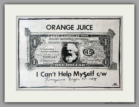 Orange Juice. I Can't Help Myself. Vintage Advert 1982 (ref AD51098)