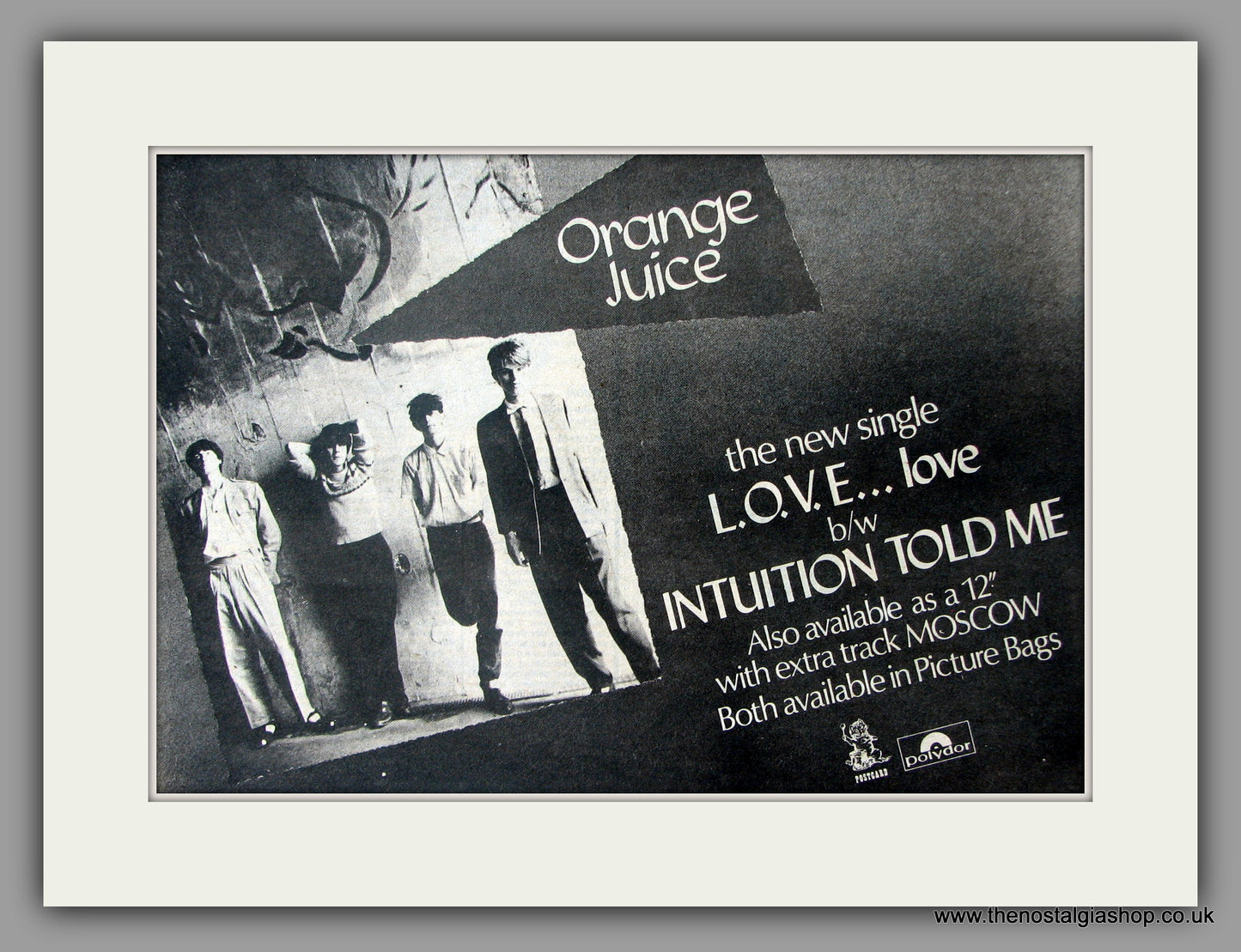 Orange Juice. L.O.V.E. Love. Vintage Advert 1981 (ref AD51101)