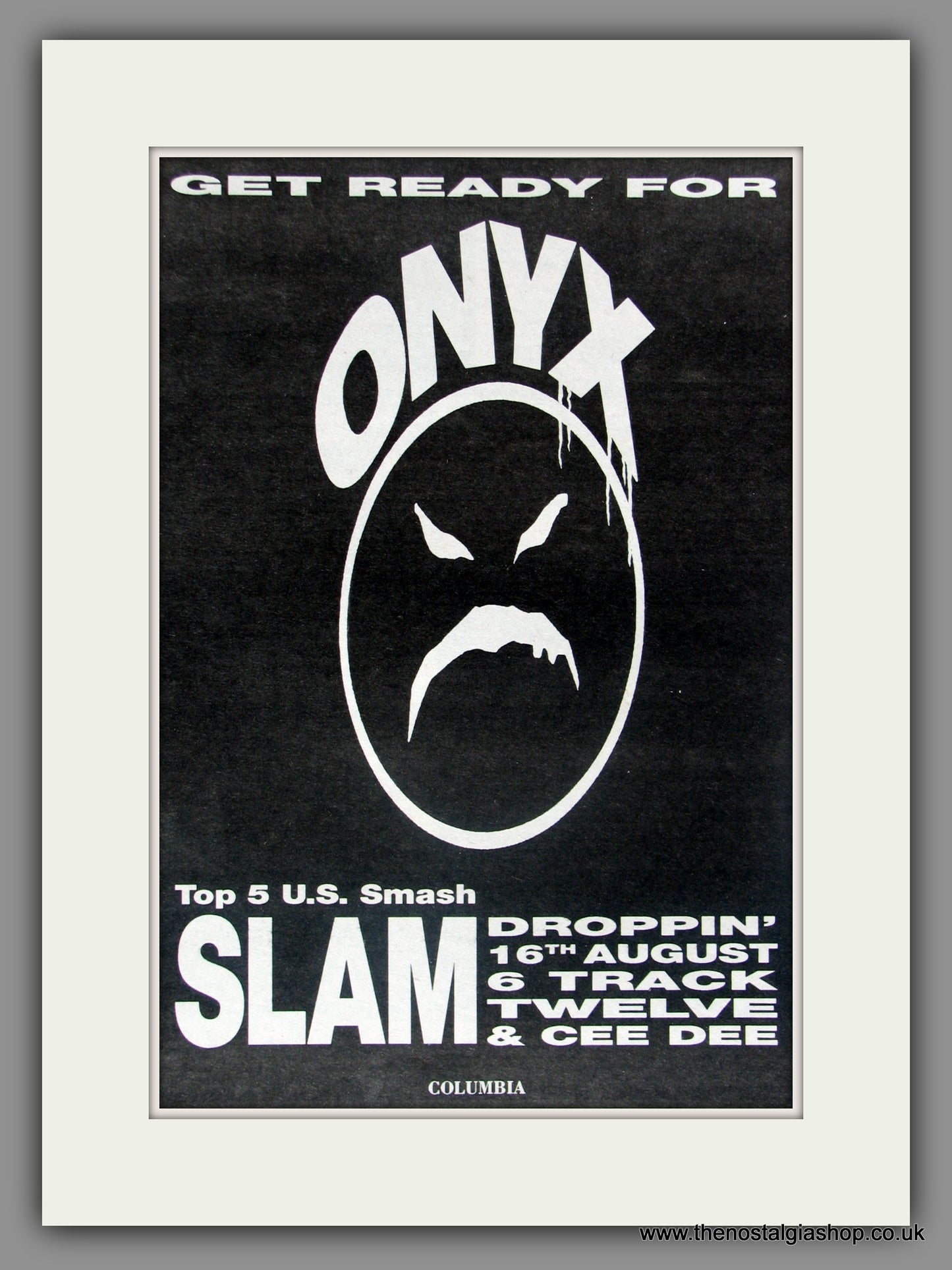 ONYX. Slam Dropping. Vintage Advert 1993 (ref AD51118)