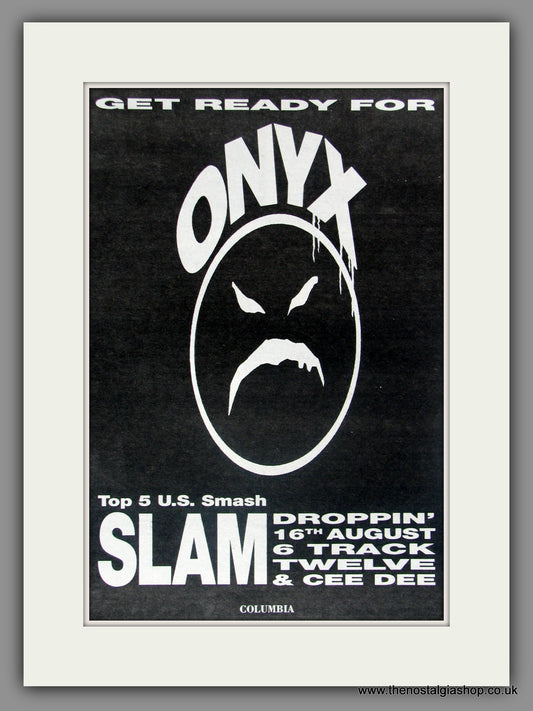 ONYX. Slam Dropping. Vintage Advert 1993 (ref AD51118)