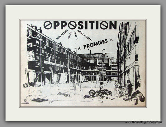 Opposition. Promises. Vintage Advert 1984 (ref AD51122)