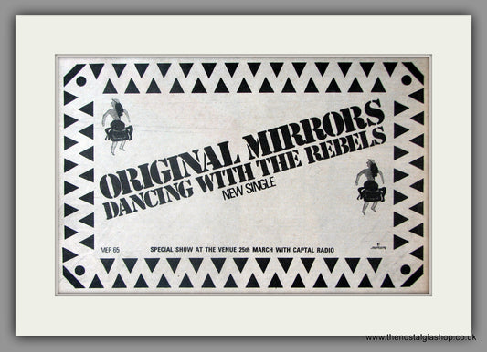 Original Mirrors. Dancing With The Rebels. Vintage Advert 1981 (ref AD51124)
