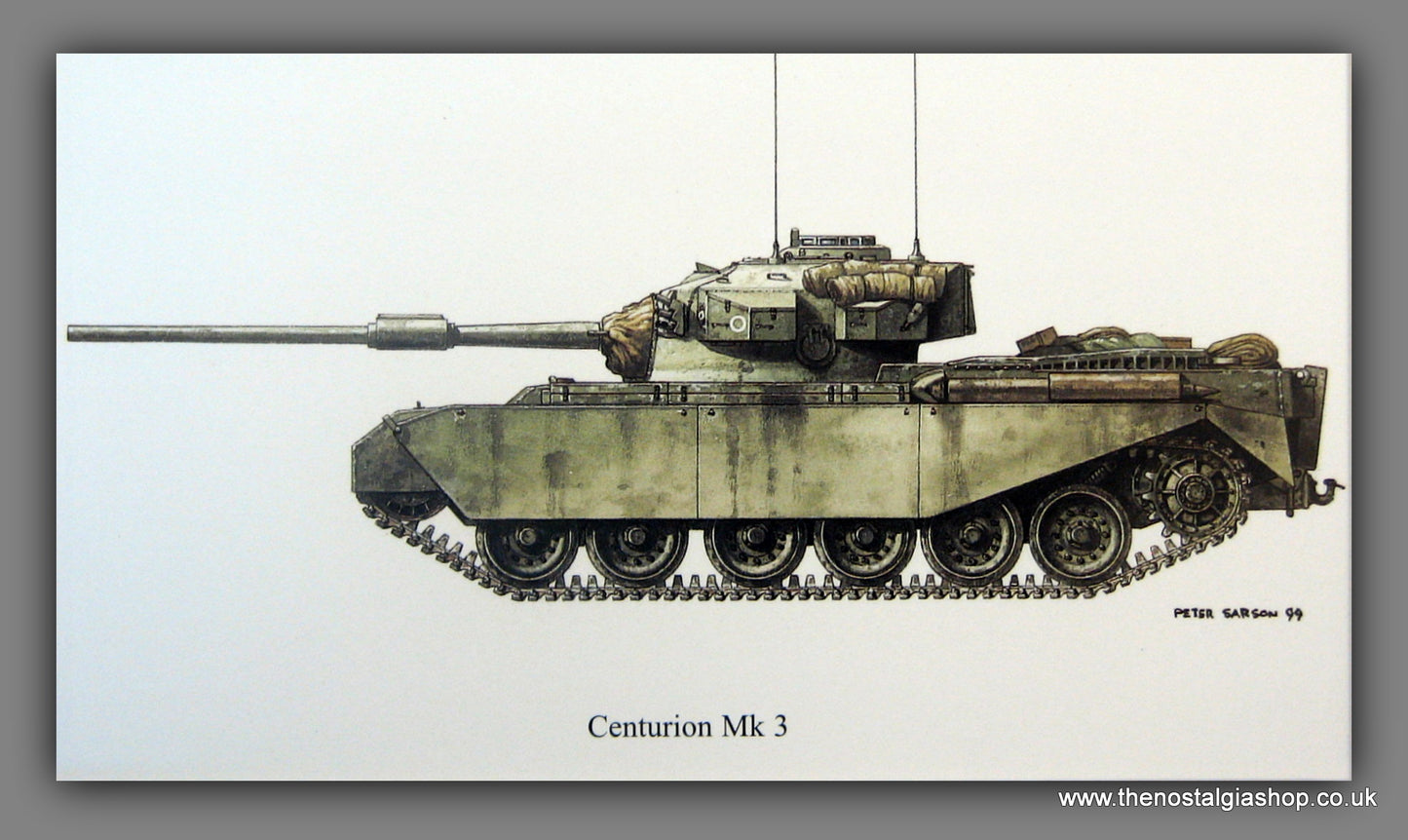 Centurion Mk 3 British Tank. Mounted Print