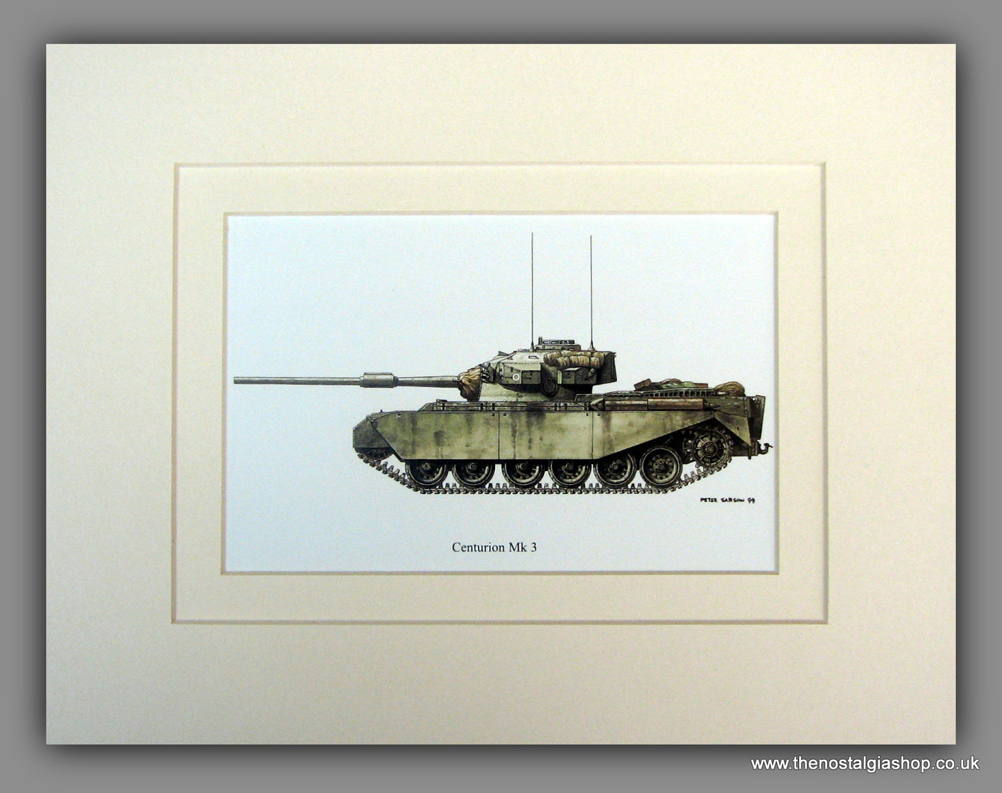 Centurion Mk 3 British Tank. Mounted Print