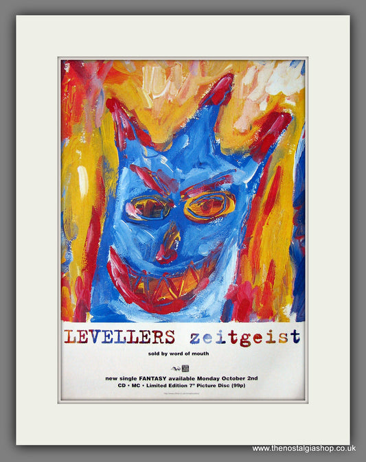 Levellers Zeitgeist. Original Advert 1995 (ref AD56062)