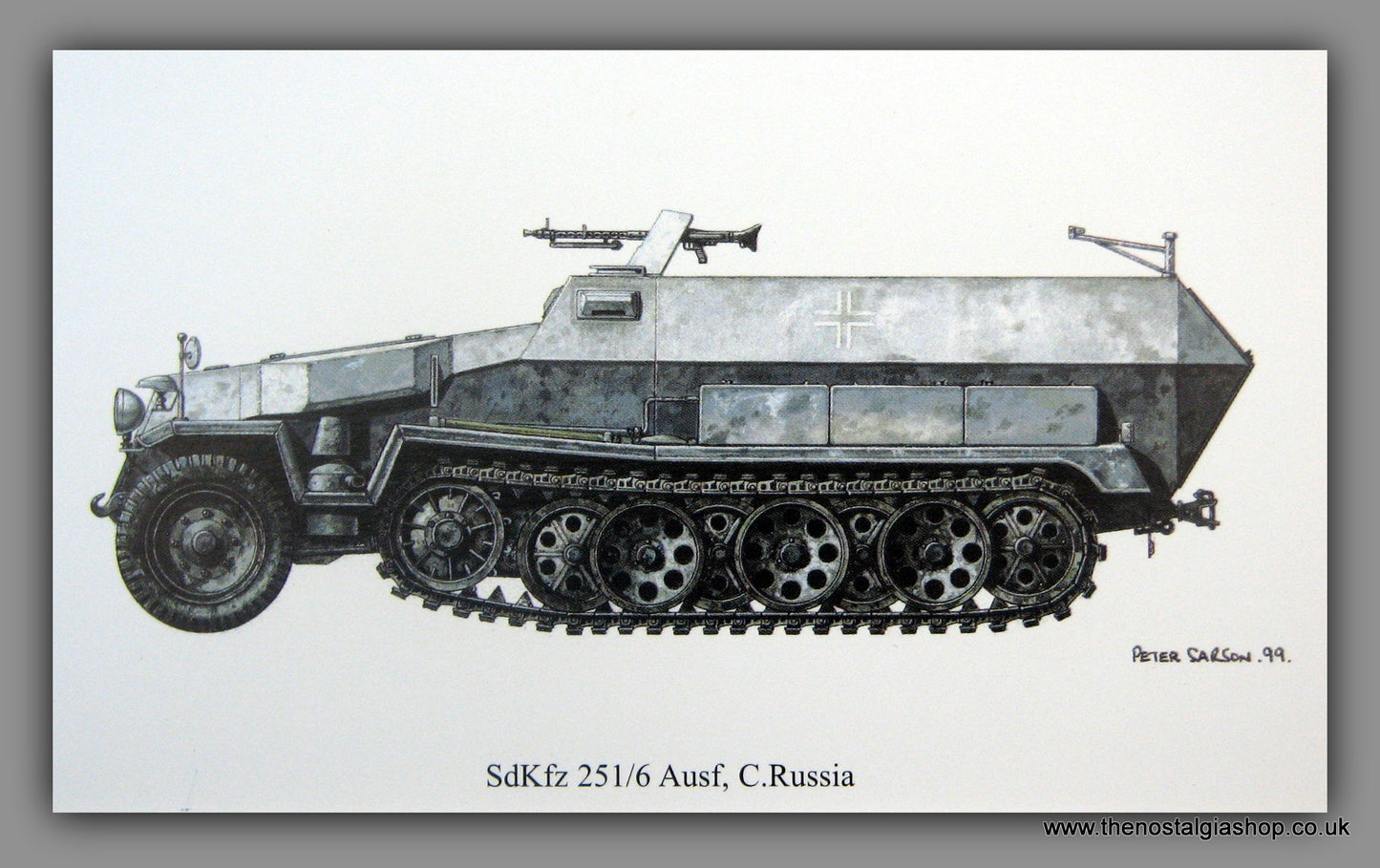 SdKfz 251/6 Ausf, C. Russia. German Vehicle. Mounted Print