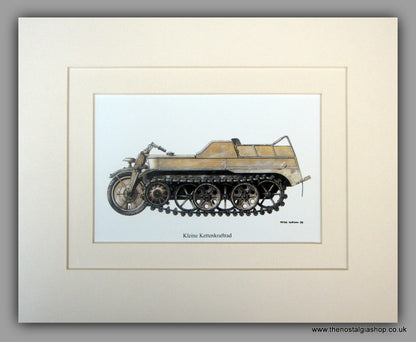 Kleine Kettenkraftrad. German Vehicle. Mounted Print
