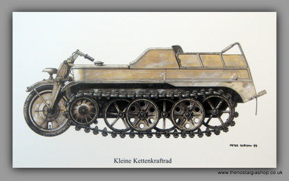 Kleine Kettenkraftrad. German Vehicle. Mounted Print