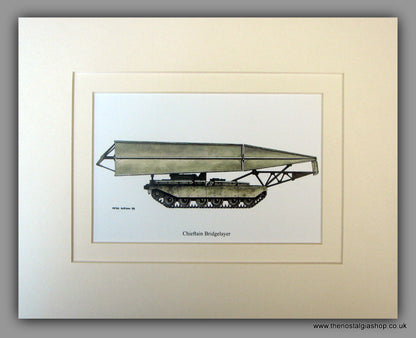 Chieftain Bridgelayer. British Vehicle. Mounted Print