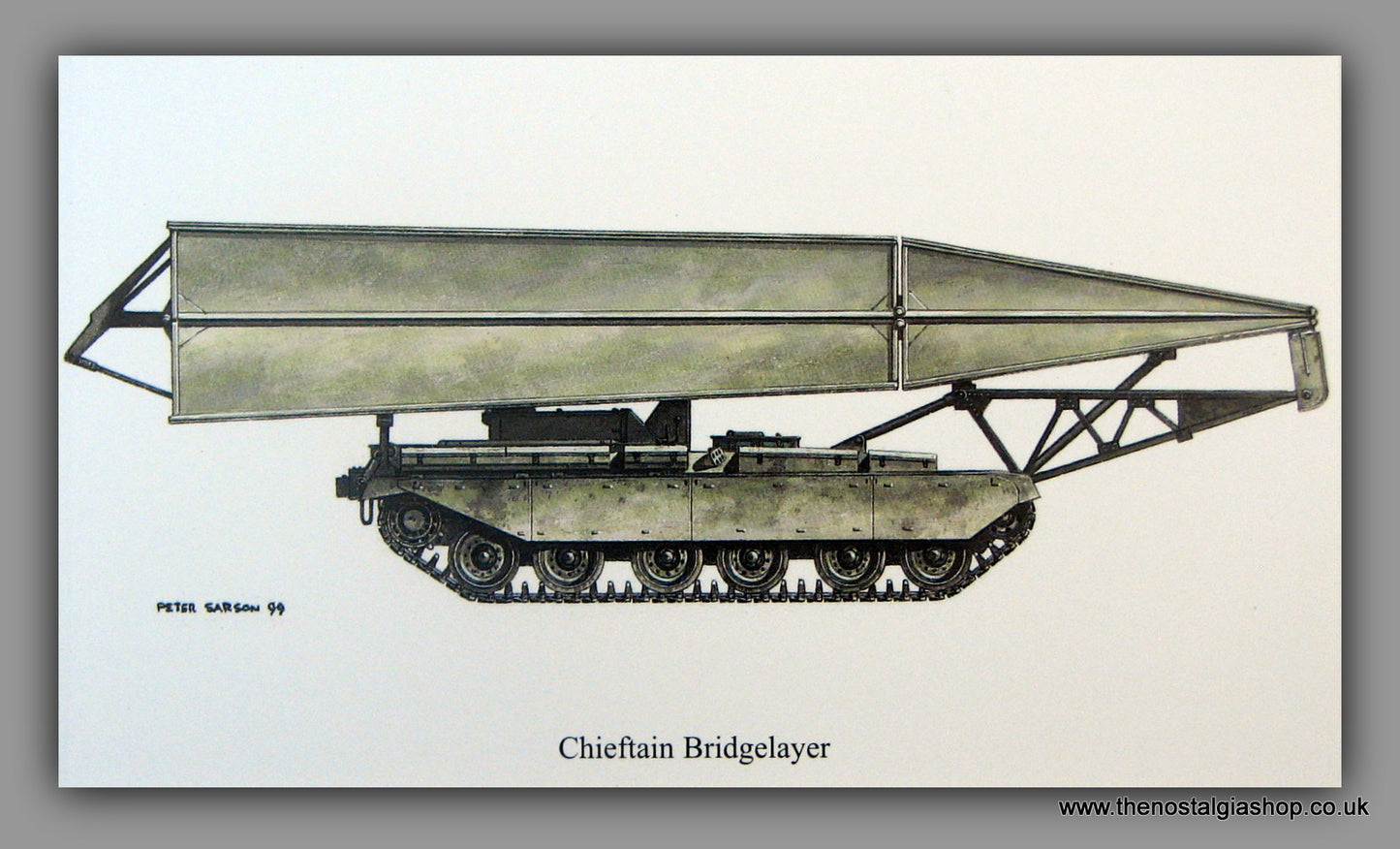 Chieftain Bridgelayer. British Vehicle. Mounted Print