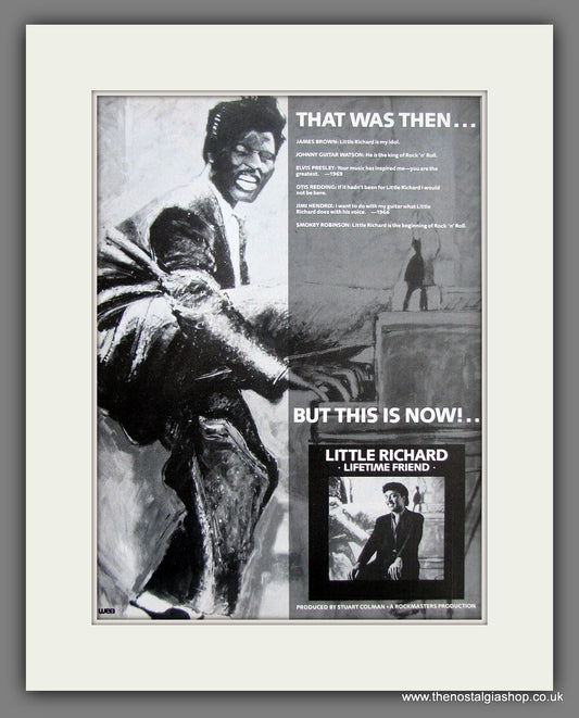 Little Richard Life Time Friend . Original Advert 1986 (ref AD56075)