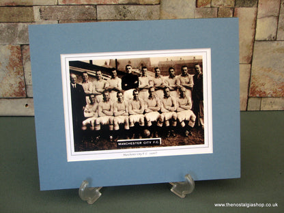 Manchester City  F.C. 1936/37. Team Photo in Mount.