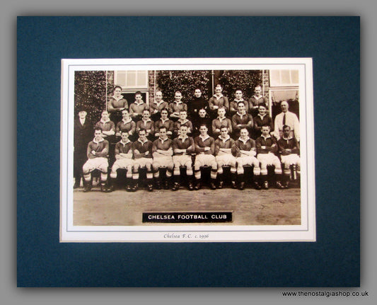 Chelsea  F.C. 1936. Team Photo in Mount.
