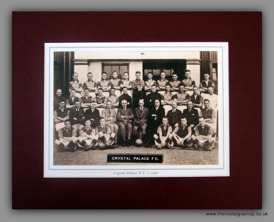 Crystal Palace F.C. 1936. Team Photo in Mount.