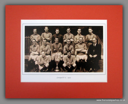 Liverpool F.C. 1922. Team Photo in Mount.