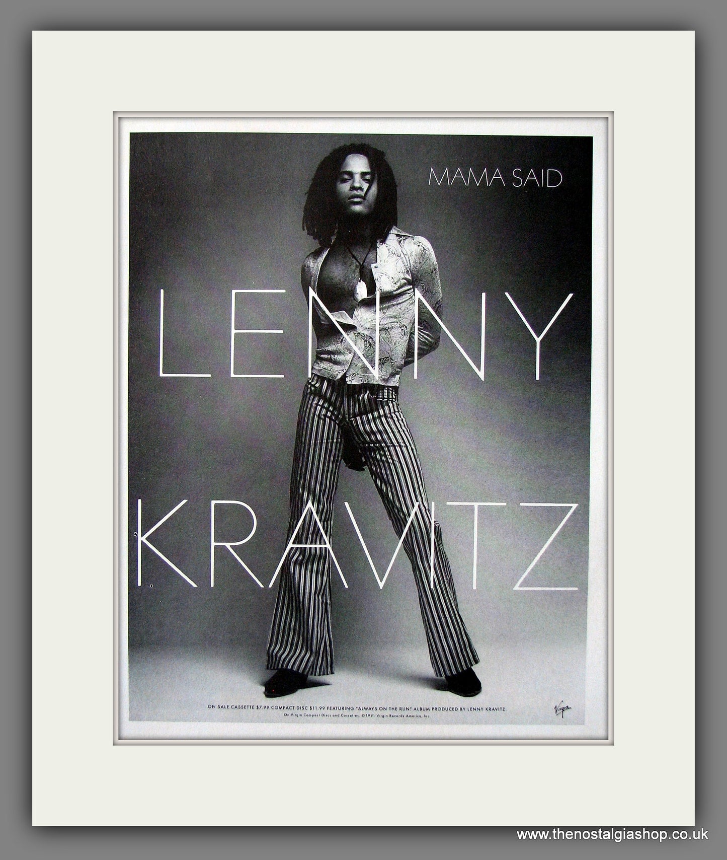 Lenny Kravitz Mama Said 1991. Original Vintage Advert (ref AD56114)