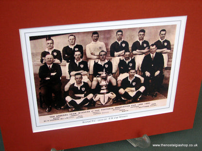 Arsenal F.C. 1929 - 30 F.A. Cup Winners. Team Photo in Mount.