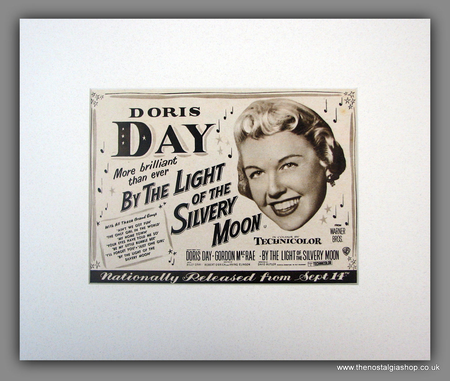 By The Light Of The Silvery Moon. Doris Day 1953 Original Film Advert (M101)