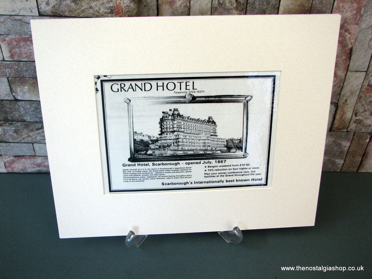 Scarborough. Grand Hotel. 1978 Original Advert 1978 (M102)